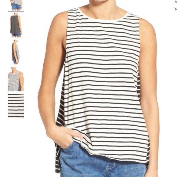 Madewell Forward Seam Stripe Tank Top XXS